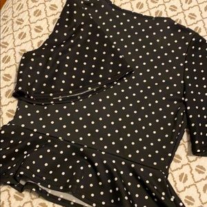 Short sleeve polka dot shirt